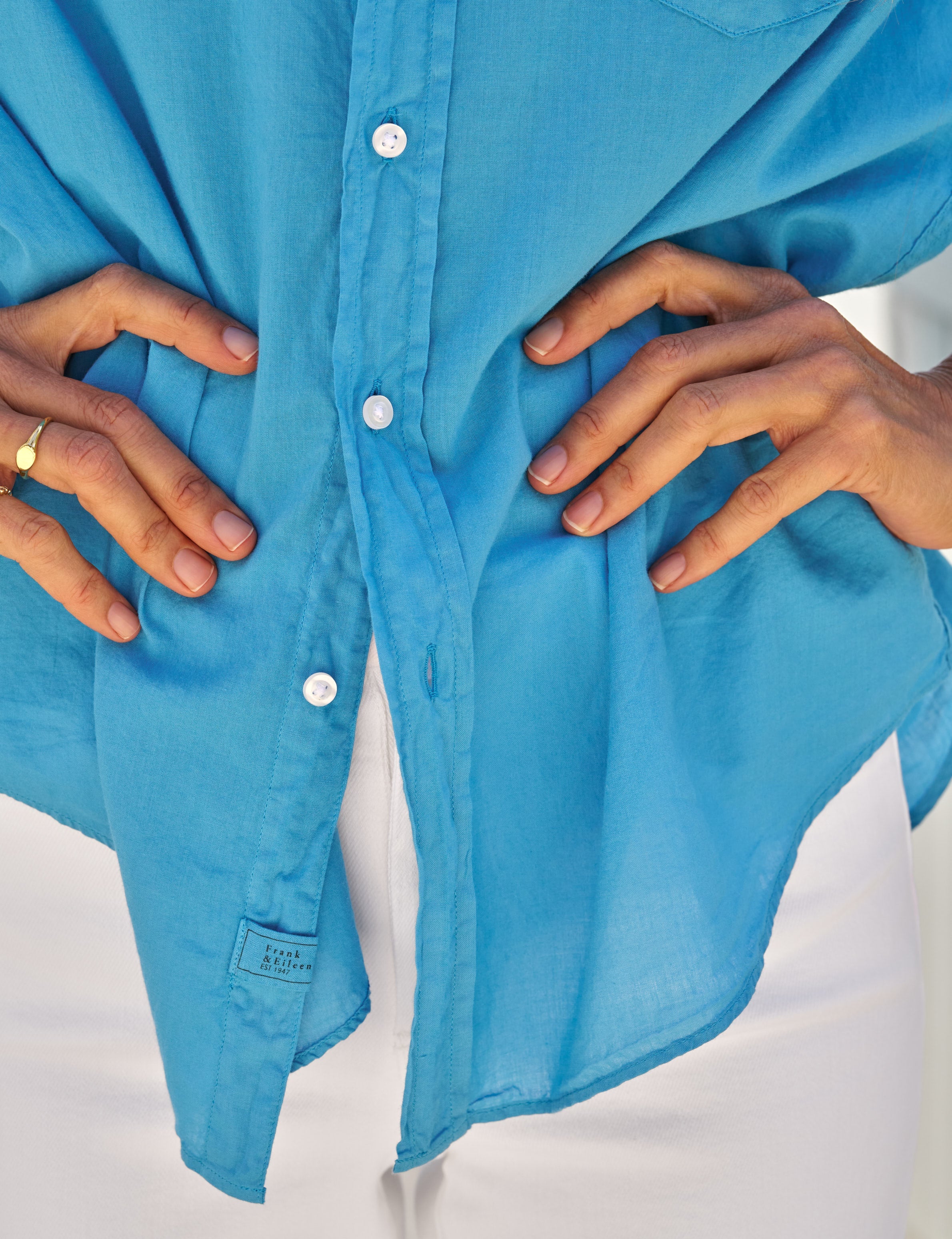 EILEEN Turquoise, Organic Voile
