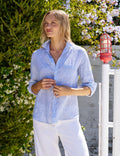 EILEEN Thin Blue Stripe, Italian Classic Linen