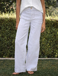 LIMERICK Navy and White Stripe, Italian Performance Linen