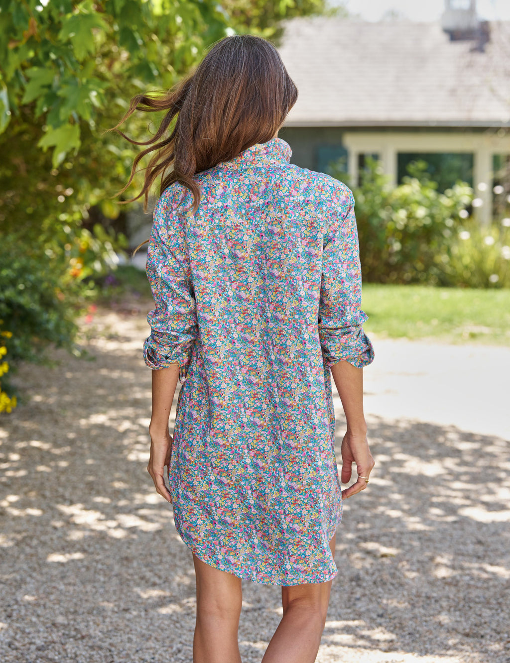 MARY Multicolor Flowers, Italian Classic Linen