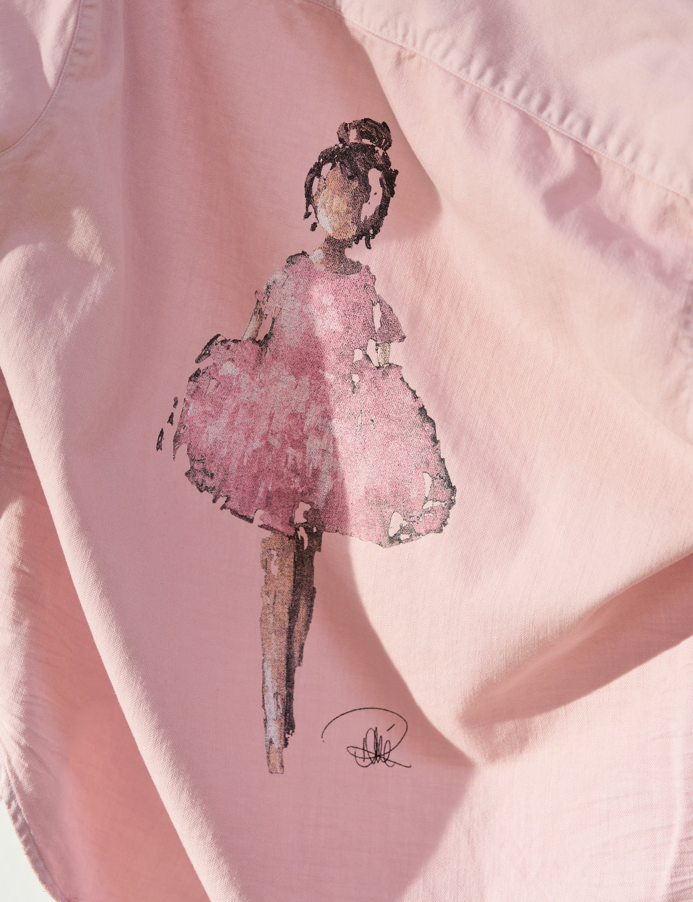 EILEEN Oromis on Pink Denim, Famous Denim