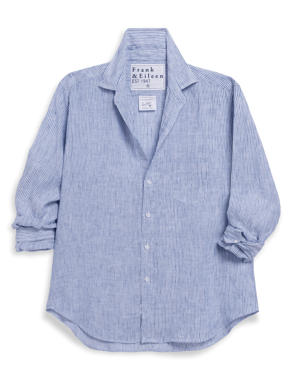EILEEN Thin Blue Stripe, Italian Classic Linen